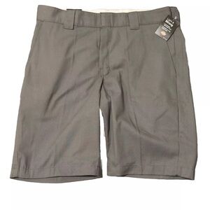 DICKIES Flex Work Shorts Men Size 36 Gray Relaxed‎ Fit 11” Inseam Pocket WR852